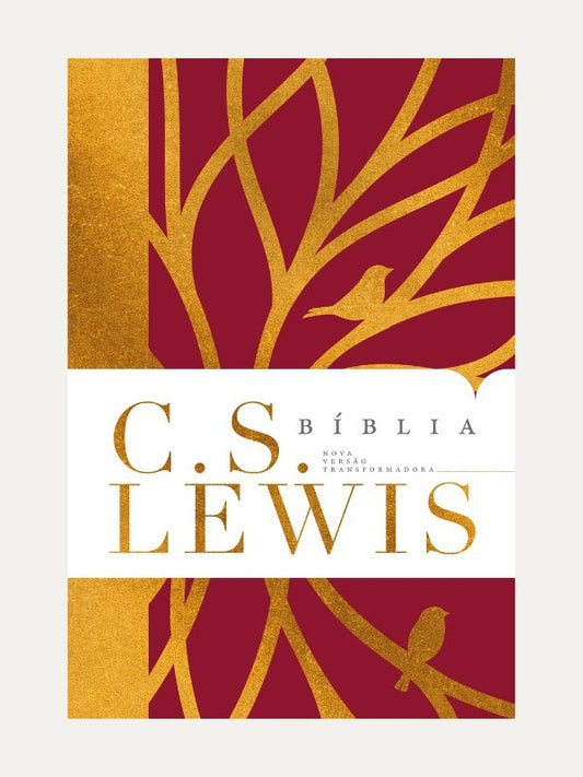 Bíblia C.S. Lewis I NVT I Dourada e Vermelha