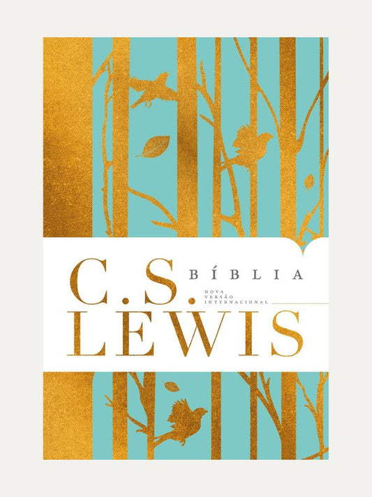 Bíblia C.S. Lewis I NVII Dourada e Verde I Thomas Nelson