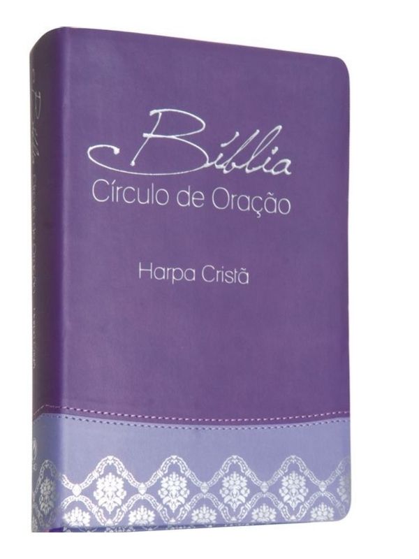 Bíblia Círculo de Oração  com harpa - Uva e Violeta