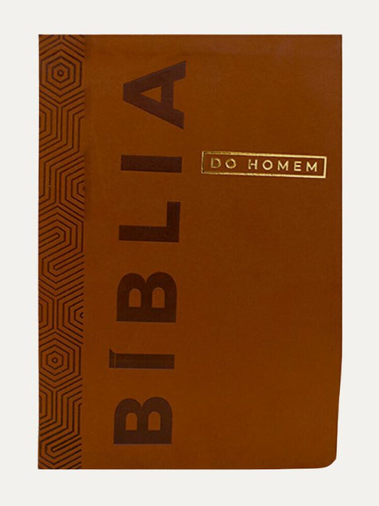 Bíblia De Estudo NVI Do Homem  I Capa Luxo Marrom