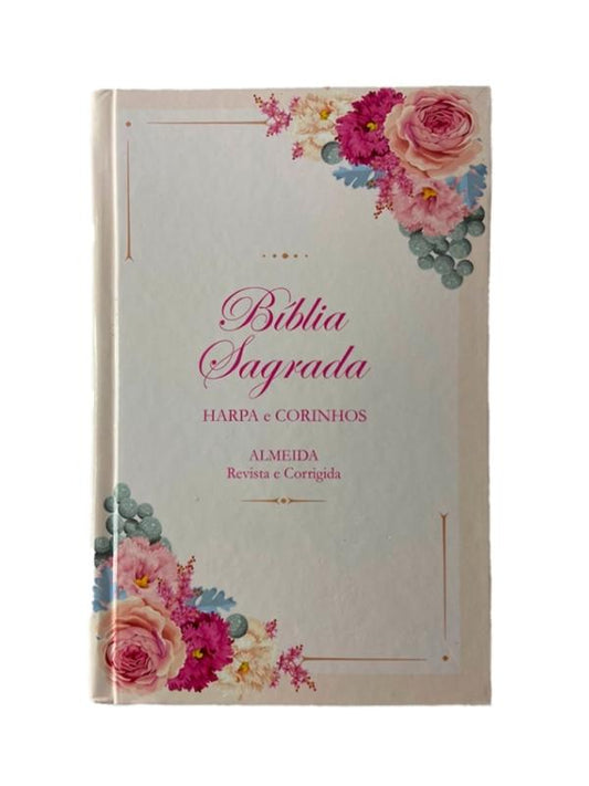 Bíblia Floral Buquê Feminina | ARC | Letra Normal | Harpa e Corinhos | Capa Dura