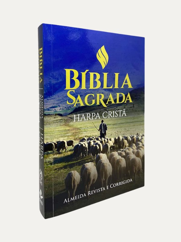 Biblia Sagrada com Harpa Crista Slim Azul