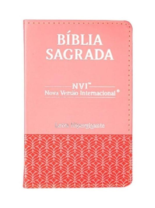 Bíblia I NVI I Letra Hipergigante I Capa Pu Luxo I Rosa