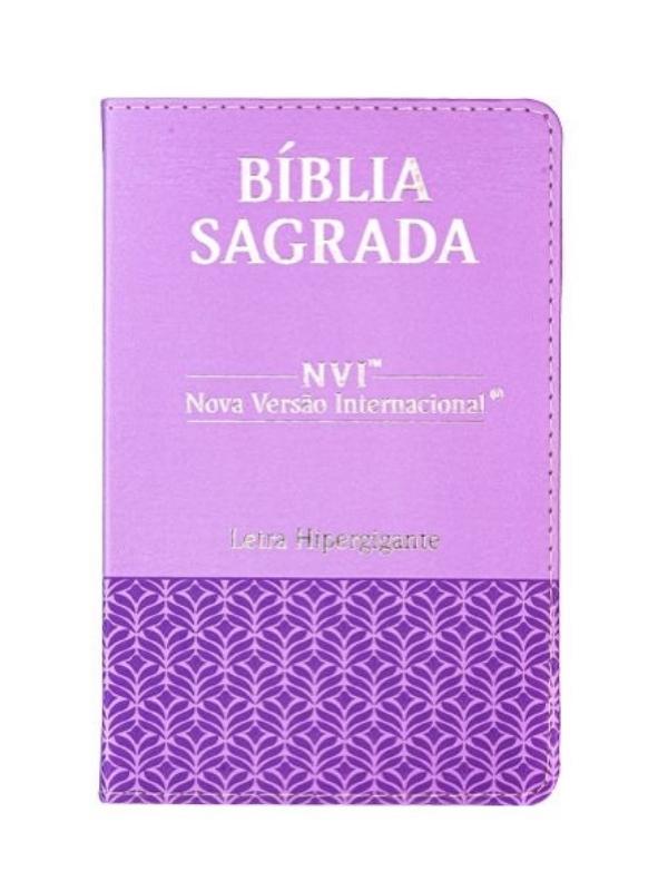 Bíblia I Nvi I Letra Hipergigante I Capa Pu Luxo I Lilás