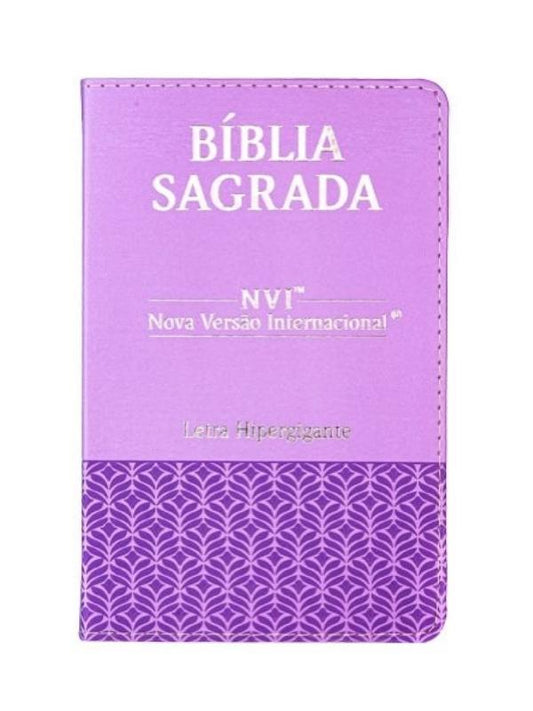 Bíblia I Nvi I Letra Hipergigante I Capa Pu Luxo I Lilás