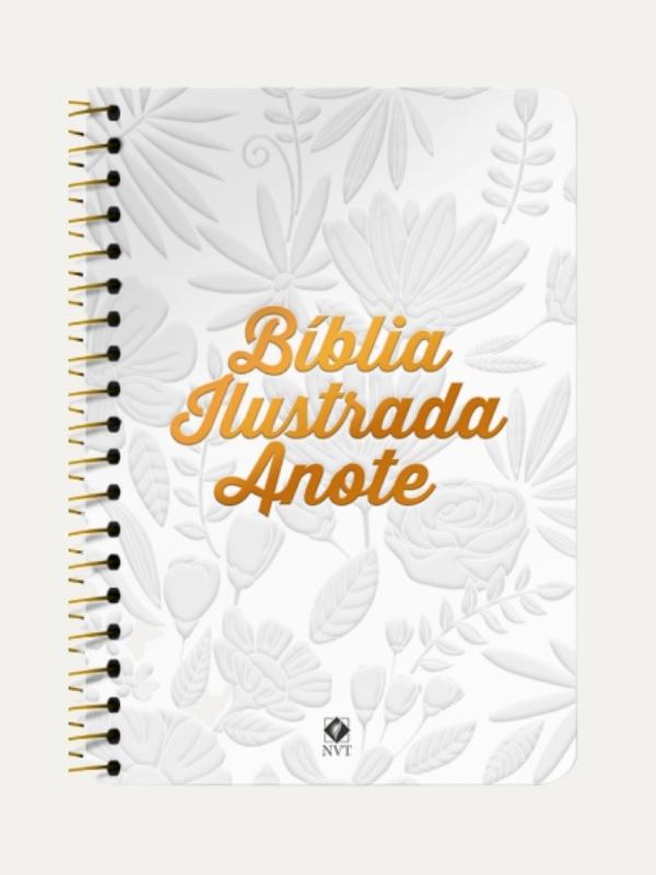 Bíblia Ilustrada Anote NVT espiral - Tela Branca