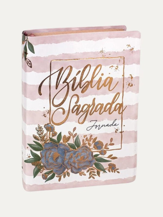 Biblia Jornada Rosa Aquarela Luxo | NAA | SBB