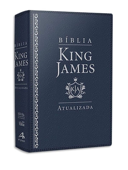Bíblia King James Atualizada De Estudo | Capa Luxo | Azul
