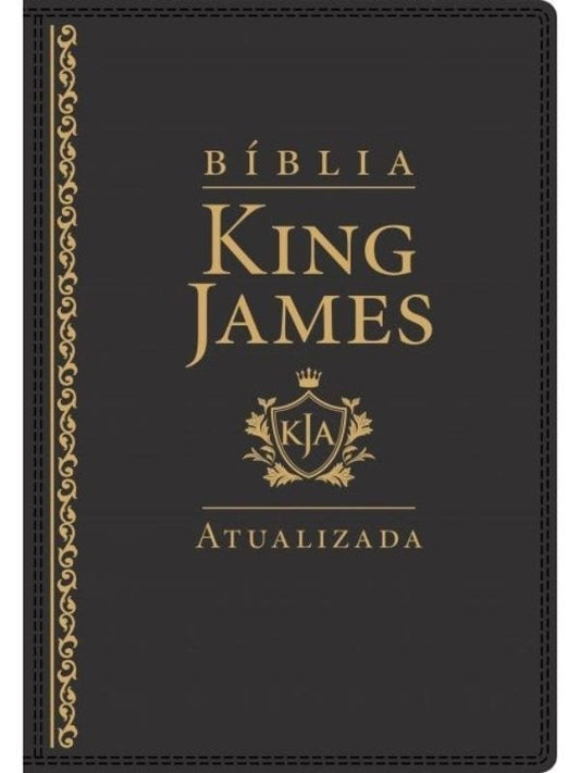 Bíblia King James Atualizada De Estudo | Capa Luxo Preta