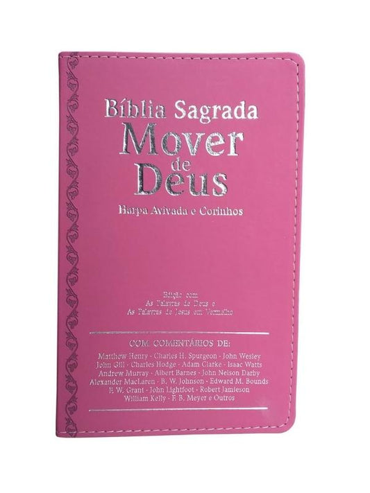 Bíblia Mover de Deus | Letra Grande | Harpa Avivada | Pink
