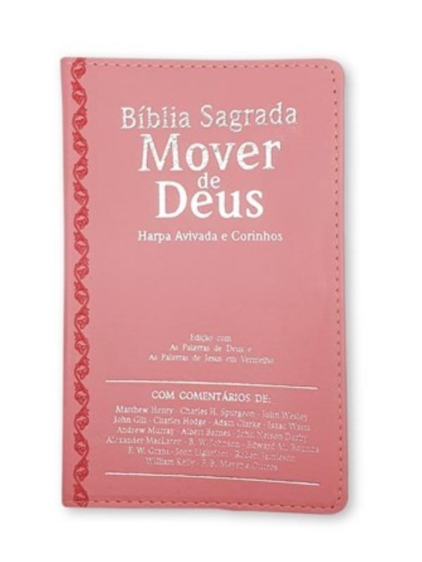 Bíblia Mover de Deus | Letra Grande | Harpa Avivada | Rosa