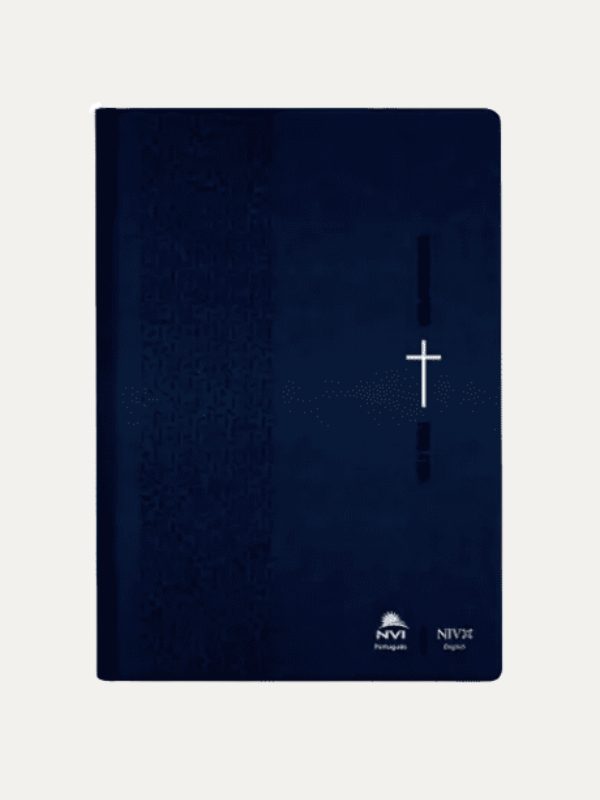 Bíblia NVI bilíngue Português-Inglês I Couro sintético azul I Vida