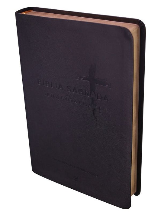 Bíblia NVI letra extra gigante PU preta - Vida