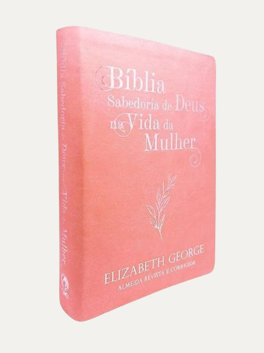 Biblia Sabedoria de Deus na Vida da Mulher ARC Capa Luxo Rosa