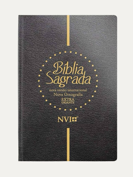 Biblia Letra Gigante I Semi Luxo I NVI I Preta