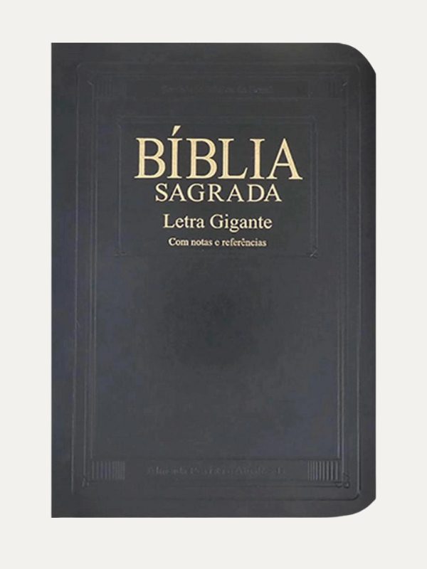 Bíblia Sagrada Letra Gigante, ARA - Couro Sintético preto nobre