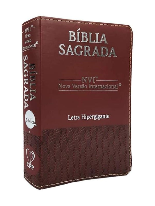 Bíblia Sagrada | NVI | Letra Hipergigante | Capa Luxo Bordô