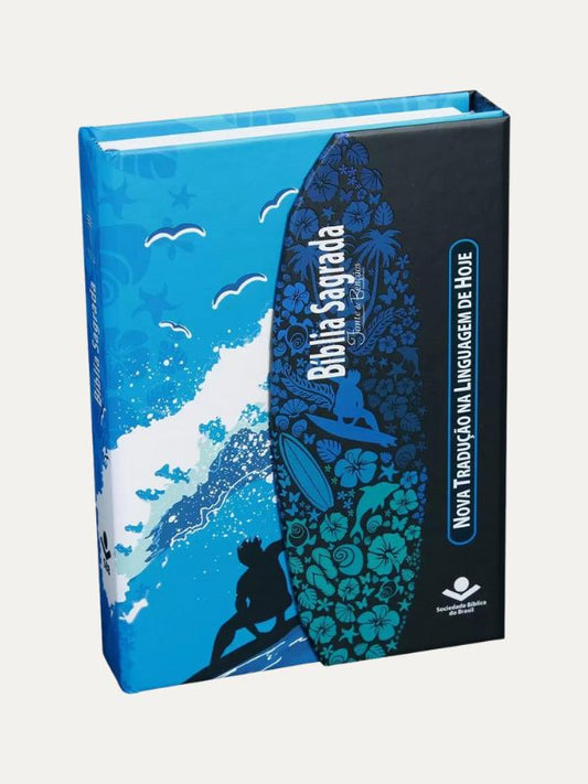 Biblia carteira I Capa Dura Surf Azul I NTLH I Jovem