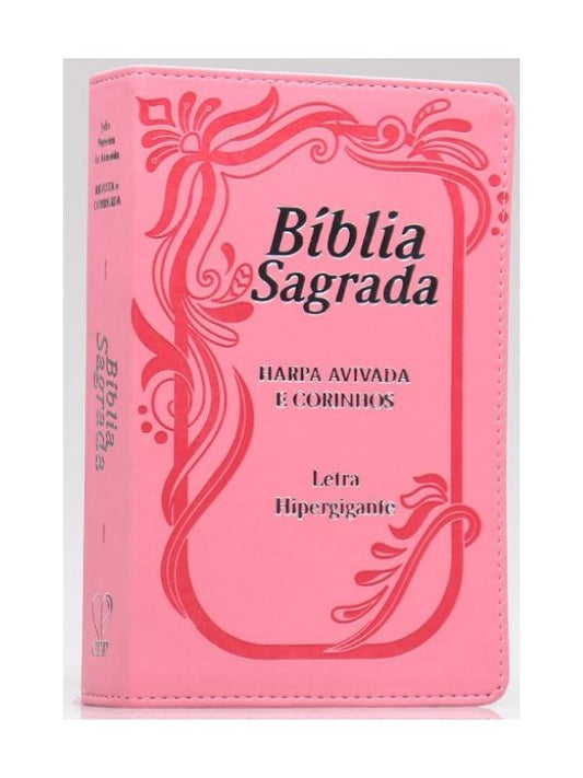 Bíblia Sagrada com Harpa | Letra Hipergigante | Índice | Rosa