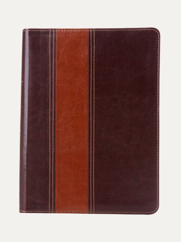 Bíblia Thompson I Capa Luxo Marrom Claro e Escuro I CAPA IMPERFEITA