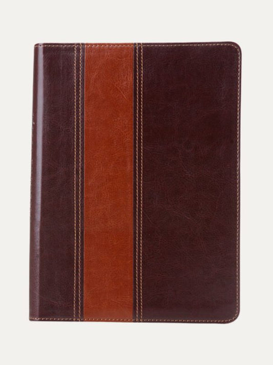Bíblia Thompson I Capa Luxo Marrom Claro e Escuro I CAPA IMPERFEITA