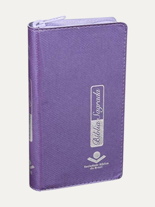 Bíblia carteira sintetica lilás, RA - SBB