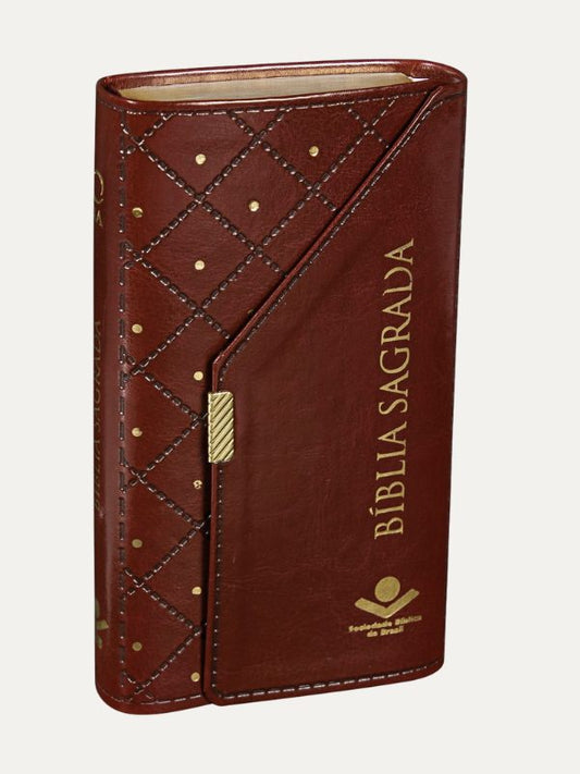 Bíblia carteira sintética marrom