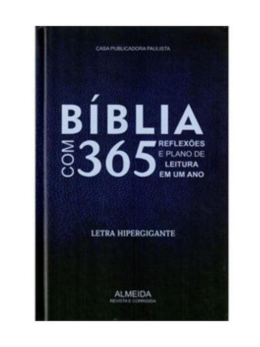 Bíblia com 365 Reflexões e Plano de Leitura | Letra Hipergigante