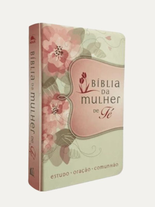 Bíblia da Mulher de Fé I Luxo Flores