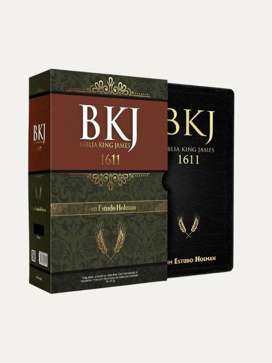 Bíblia de Estudo King James, BKJ 1611 (Estudo Holman) - Preto