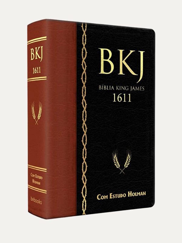 Bíblia de Estudo King James I BKJ 1611 de Estudo Holman I Marrom com Preta