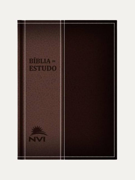 Bíblia de Estudo NVI I Capa Marrom I Duo Tone