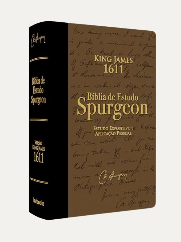 Bíblia de Estudo Spurgeon I Capa Flexibound  Marrom e Preto