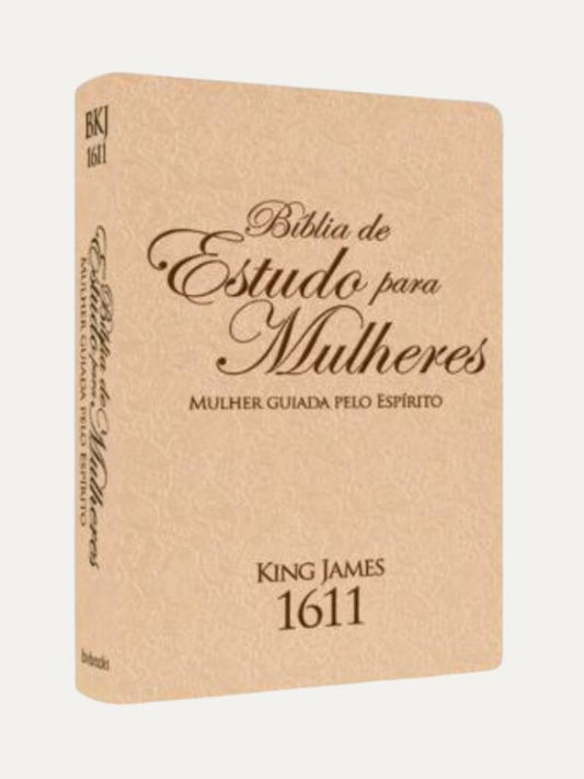 Bíblia de Estudo para Mulheres I King James 1611 I Capa Rose Peach