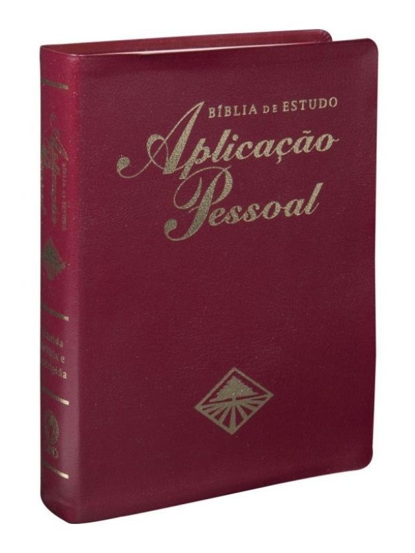 Bíblia de estudo Aplicação Grande Pessoal, vinho RC - SBB