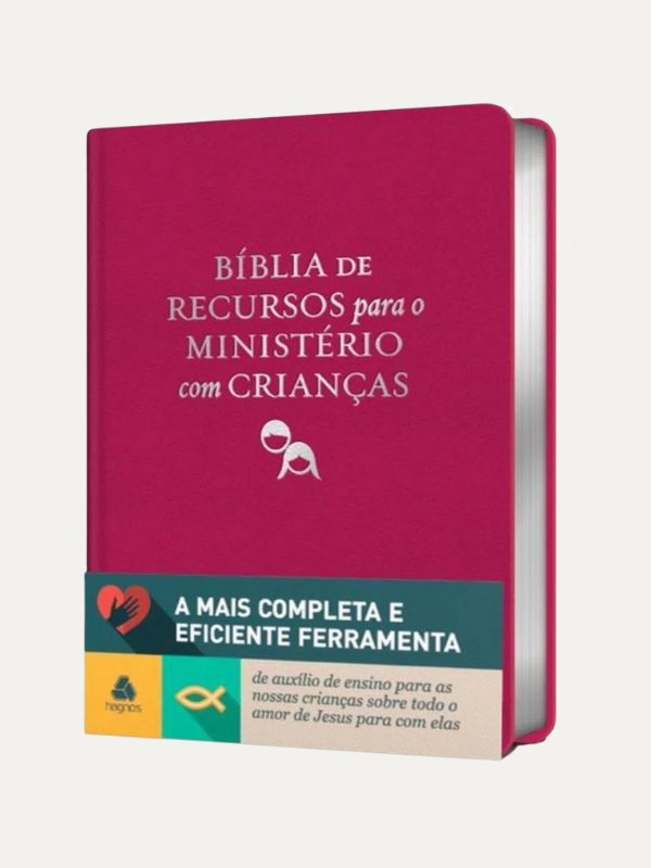 Bíblia de recursos para o ministério com crianças - APEC - Luxo PU Rosa