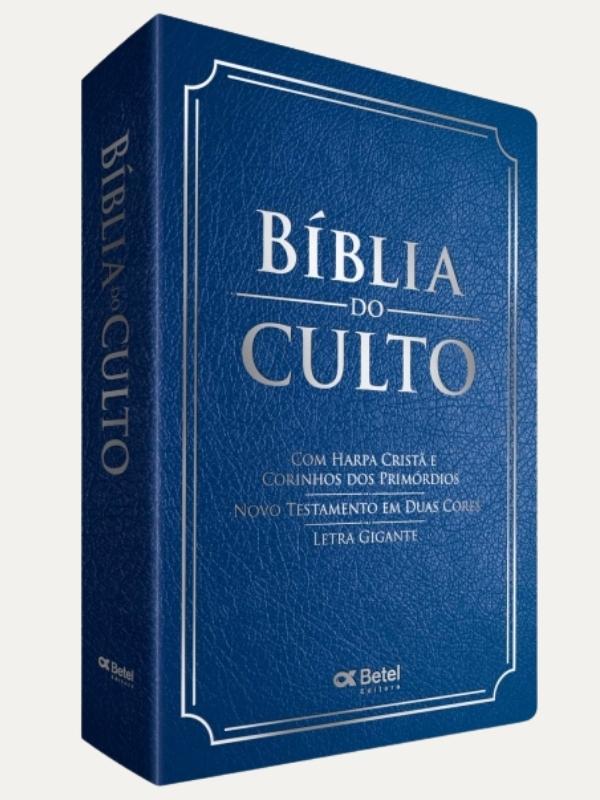 Bíblia do Culto I Harpa Corinhos I Letra Gigante I Média Azul