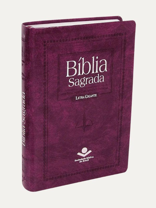 Bíblia letra gigante com índice e purpura nobre - ARC - SBB