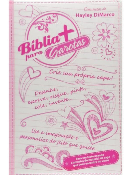 Bíblia + para garotas, capa branca personalizavel - Thomas Nelson