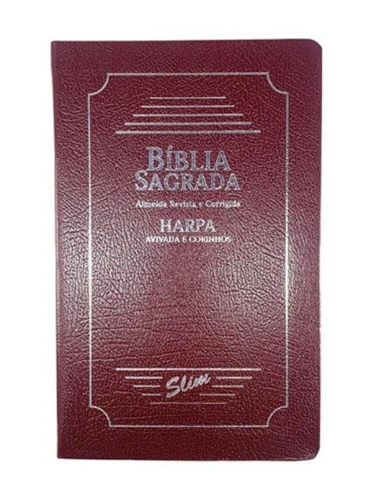 Bíblia slim I Harpa I Coverbook Bordo I ARC