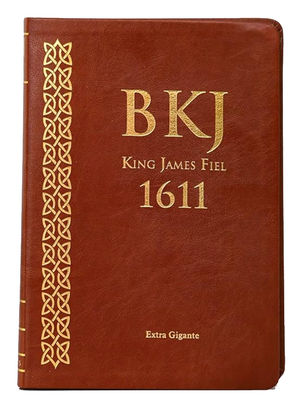 Bíblia King James Fiel 1611, Extra Gigante - Capa Marrom