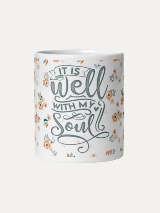 It is well I Caneca de Ceramica Branca I Média 12oz