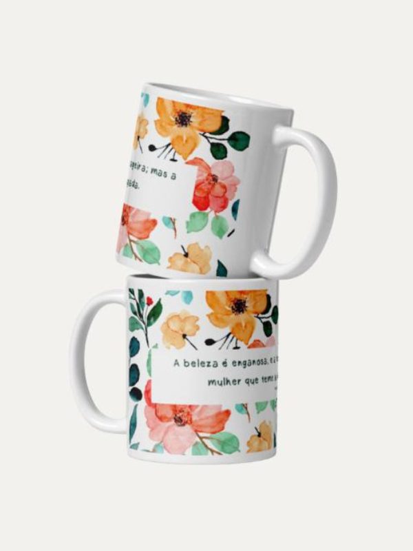 Provérbios 31.30 I Caneca de Ceramica Branca I Média 12oz