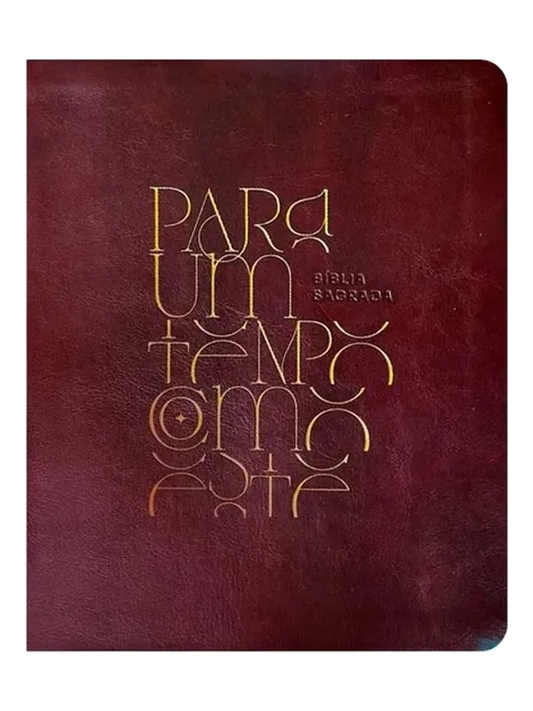 Bíblia Mulheres I NAA I Duas Colunas I Para Um Tempo Como Este I Capa Luxo Marrom