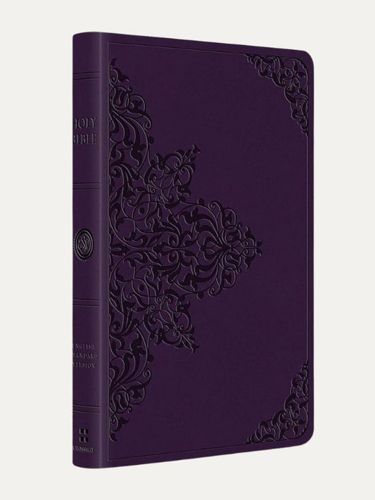 ESV Large-Print Value Thinline Bible I soft leather-look I lavender with filigree design