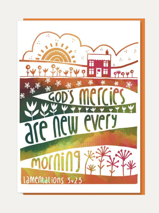God’s Mercies Greetings Card I Cartão