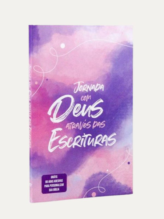 Jornada com Deus através das escrituras I Capa Aquarela