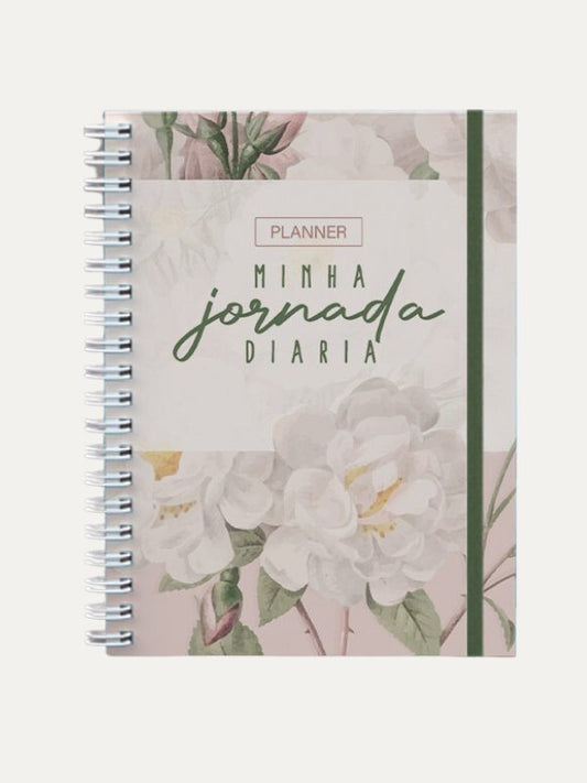 Minha Jornada Diária I Capa Dura I Floral Suave I Planner Permanente