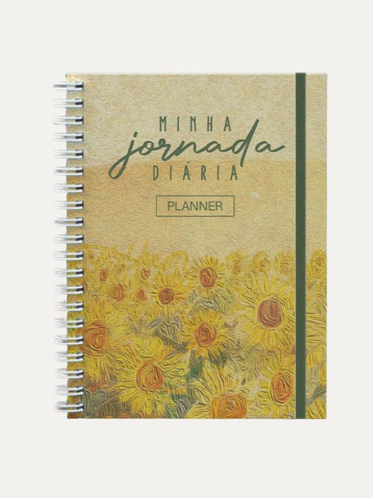 Minha Jornada Diária I Capa Dura I Girassóis I Planner Permanente