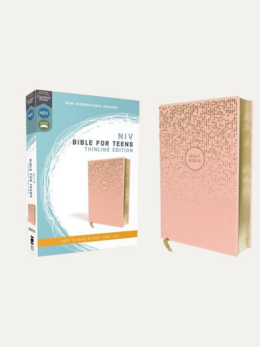 NIV Thinline Bible for Teens, Comfort Print-soft leather-look, pink (red letter)